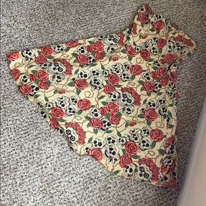 Strapless 50s style dress